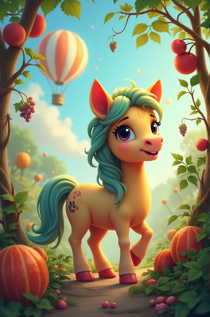 grape +Melon+pony+balloon 