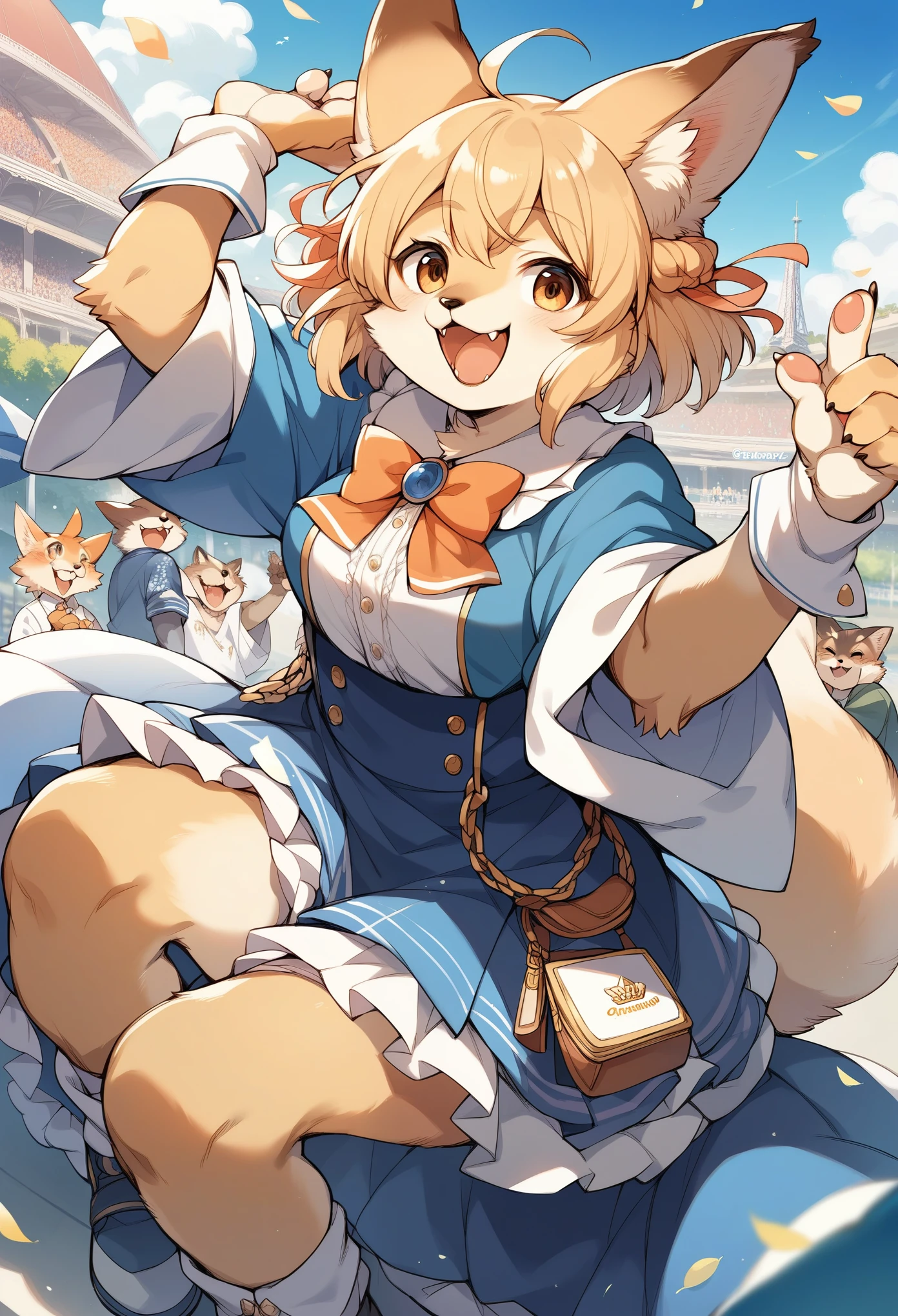 rating_safe, score_9, score_8_up, score_7_up, score_6_up, score_5_up, score_4_up, hires, highres, source_furry, cover page(kemono, furry anthro, boys, girls)amusement park, Disneyland, Happy, joyful, Photos taken with friends,