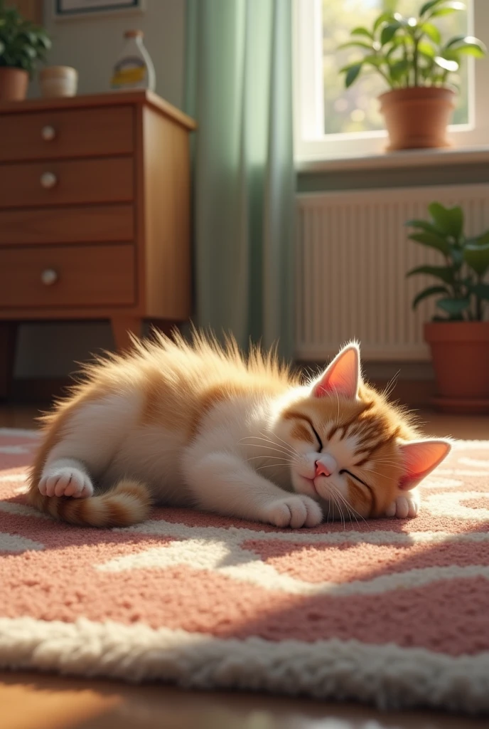 a cat cat acting like its dead