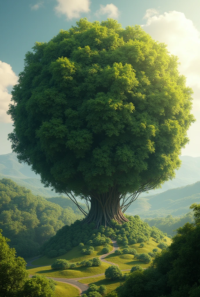 GENERATE A REALISTIC SPHERE-SHAPED FOREST