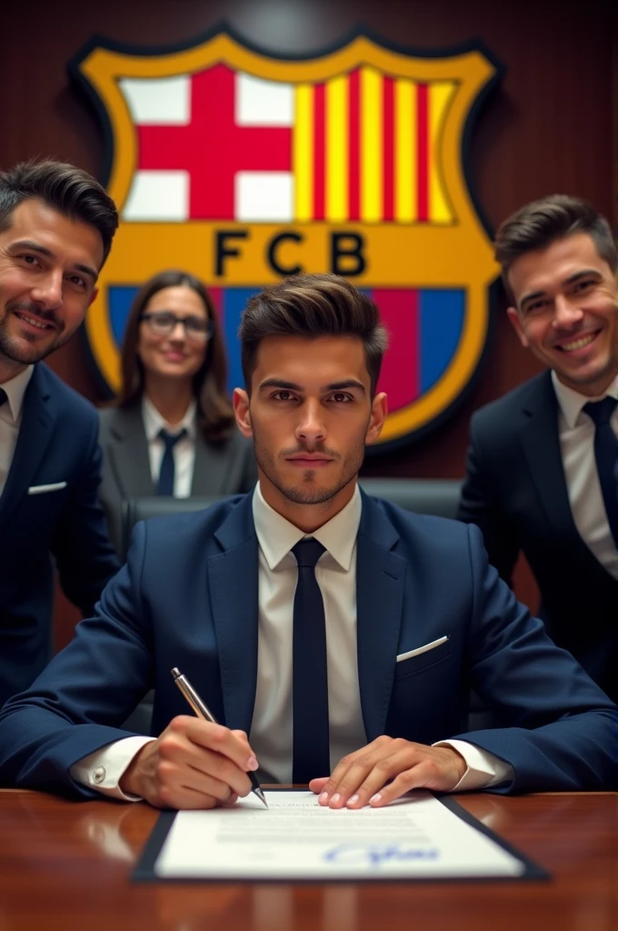 I am signing a contract with Barcelona