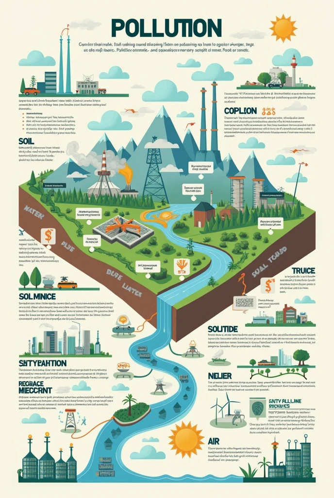 Details of all pollution as diagram and remedies