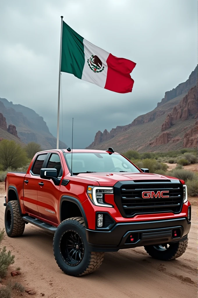 GMC SIERRA DENALLI 2024 WITH MEXICAN FLAG AND OSTOA NAME