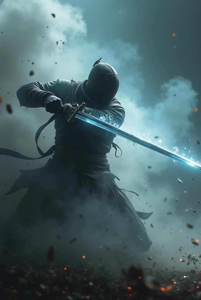 A attack made of a Sword Slash and lota of smoke