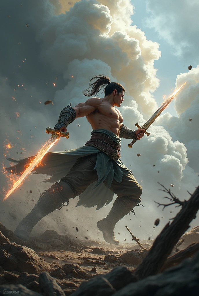 Sword Slash and lots of smoke