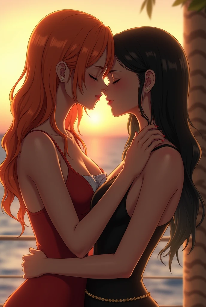 Nami kissing nico robin
