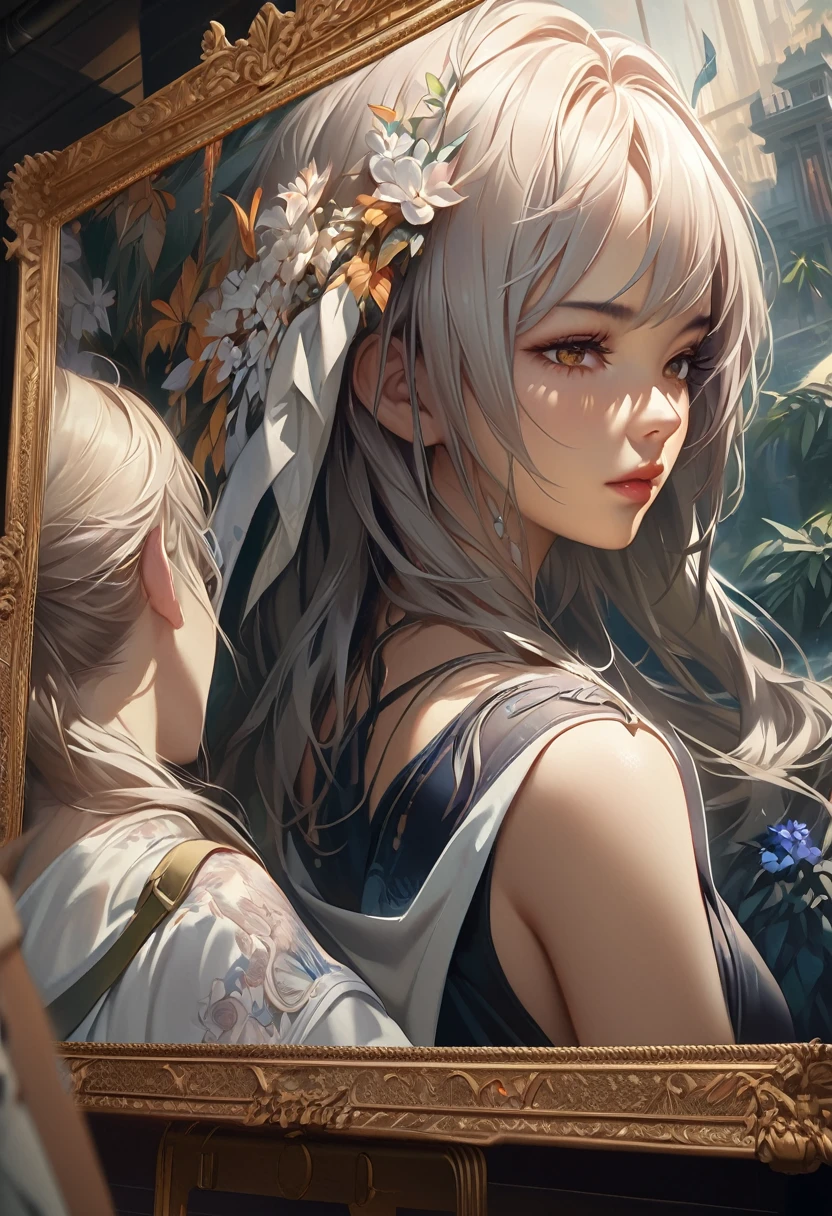 masterpiece, Highest quality, (Highly detailed CG Unity 8k wallpaper),
girl, CGSociety, Complex, Attention to detail, Clear focus, dramatic, Realistic painting