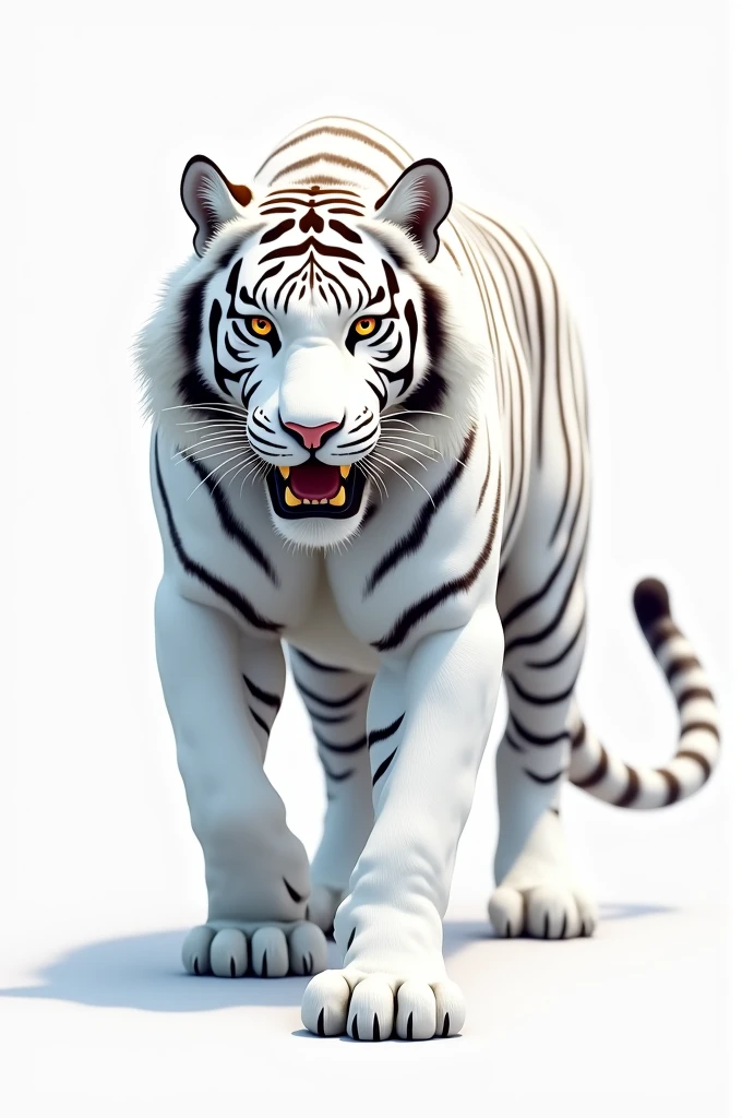 No difficult logo design white tiger