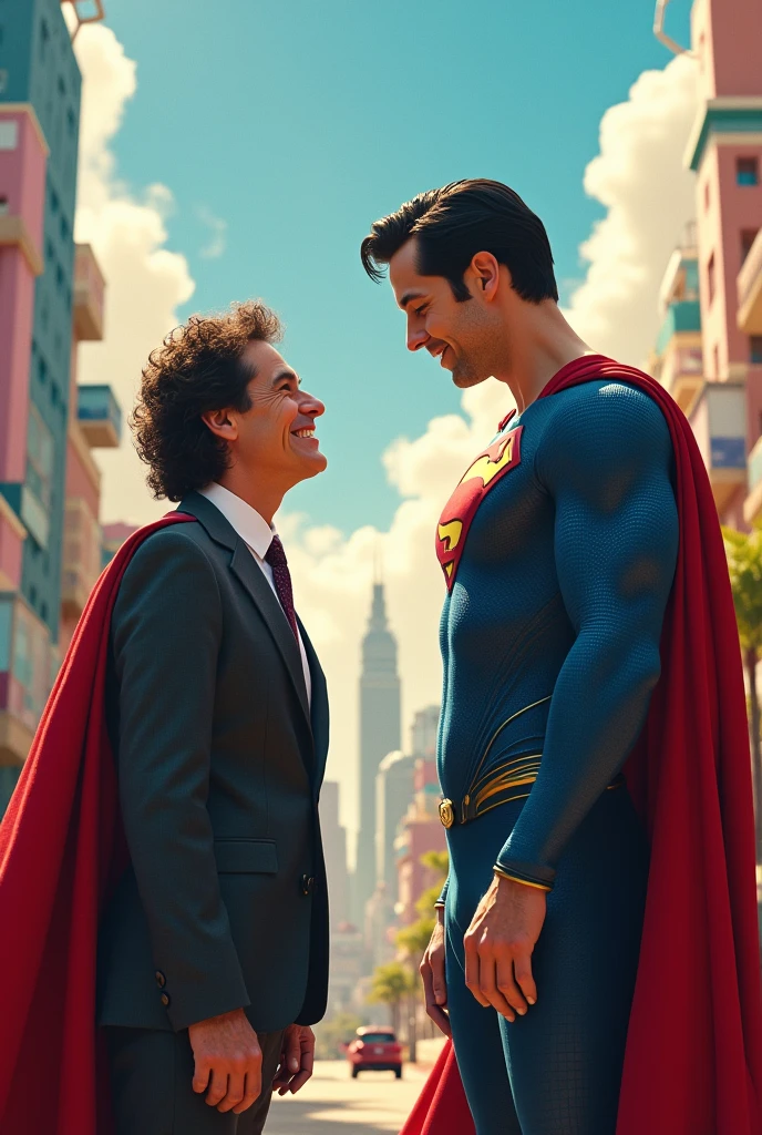 Actor Jim Carrey is with superman