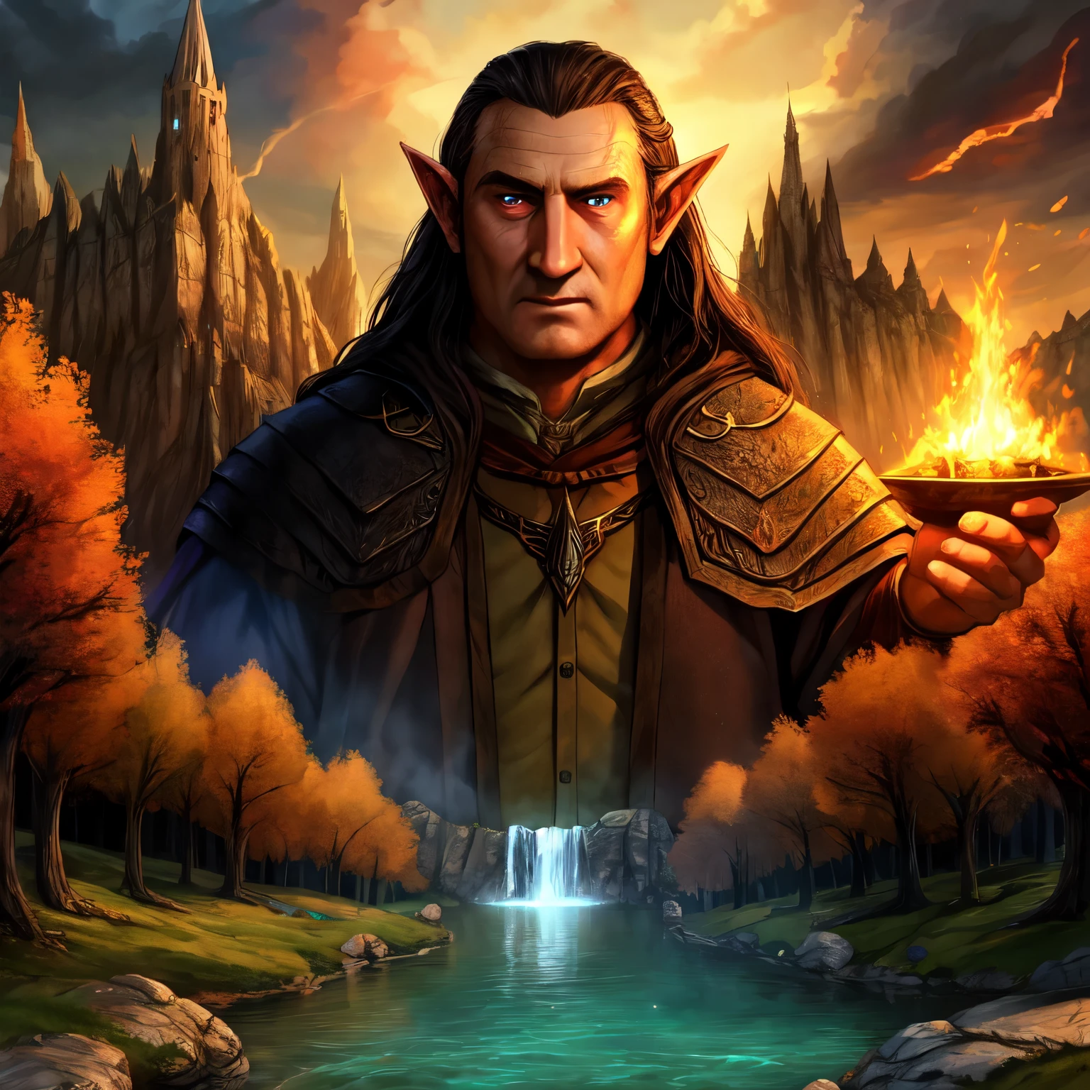 middle Earth, the main setting of JRR Tolkien's works, including *The Lord of the Rings*, It is a vast and rich continent full of exotic landscapes, ancient cultures and immortal legends. ### Landscapes - **forests:** One of the most iconic forests is **Fangorn**, lar dos Ents, ancient tree-shaped beings. Another is **Lothlórien**, an elven haven where golden trees (Mallorn) shine under the sunlight and moonlight, creating an ethereal atmosphere. -