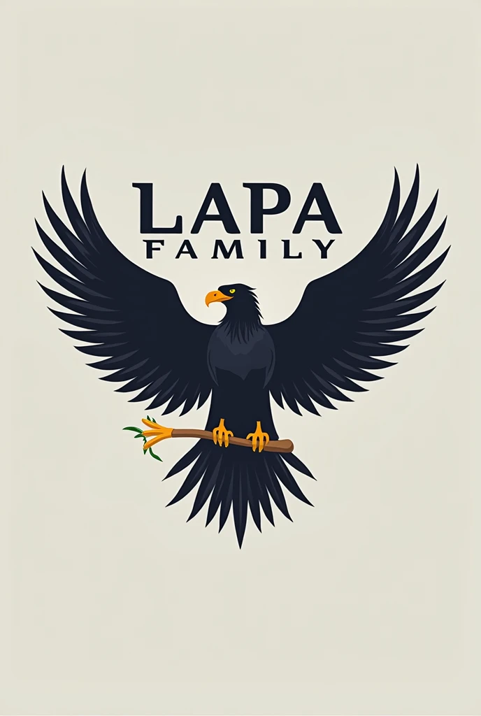 Logo with the name Lapa Family in Portuguese with an image of an Eagle