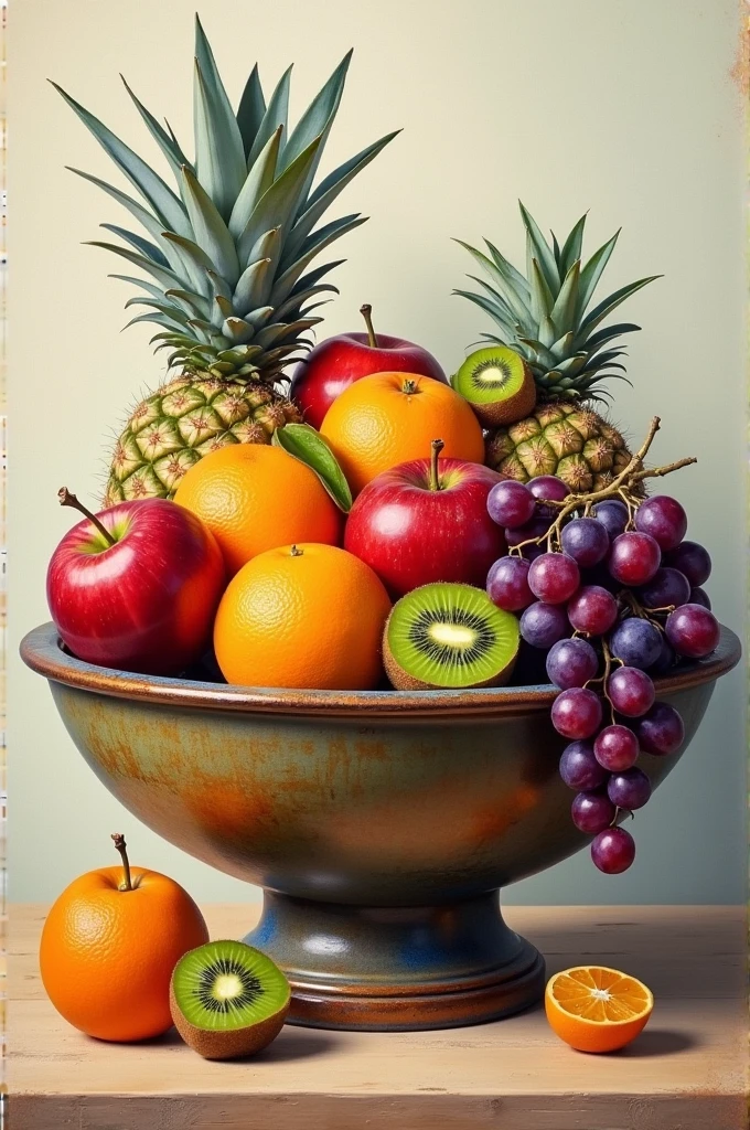 Bowl with various fruits 