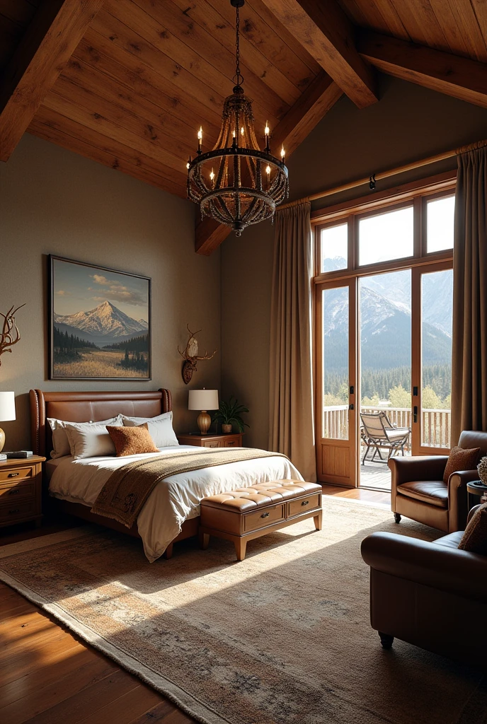 Faça o design  interior da suite master inspirada na do John dutton 
