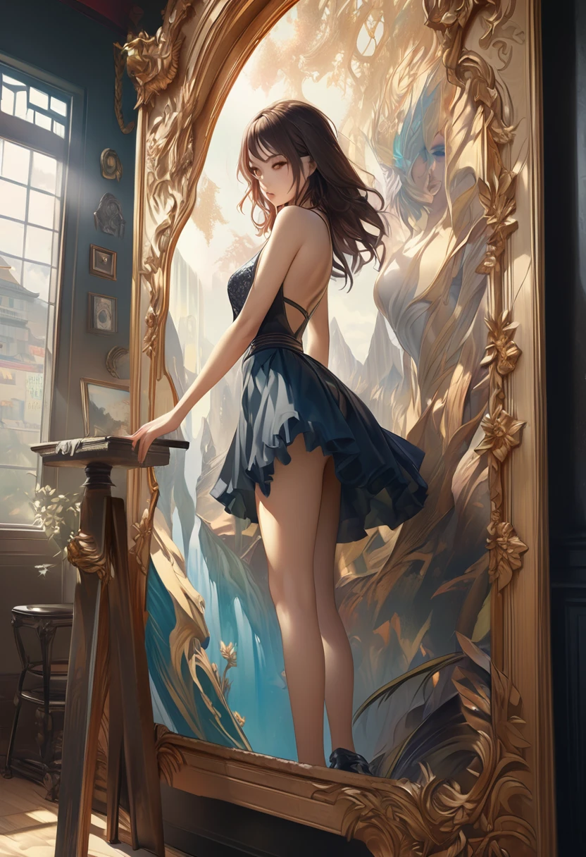 masterpiece, Highest quality, (Highly detailed CG Unity 8k wallpaper),
girl, CGSociety, Complex, Attention to detail, Clear focus, dramatic, Realistic painting