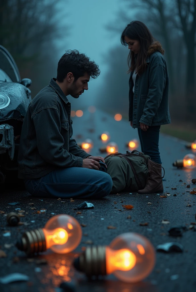 Girl friend boyfriend car accident rod bulbs 