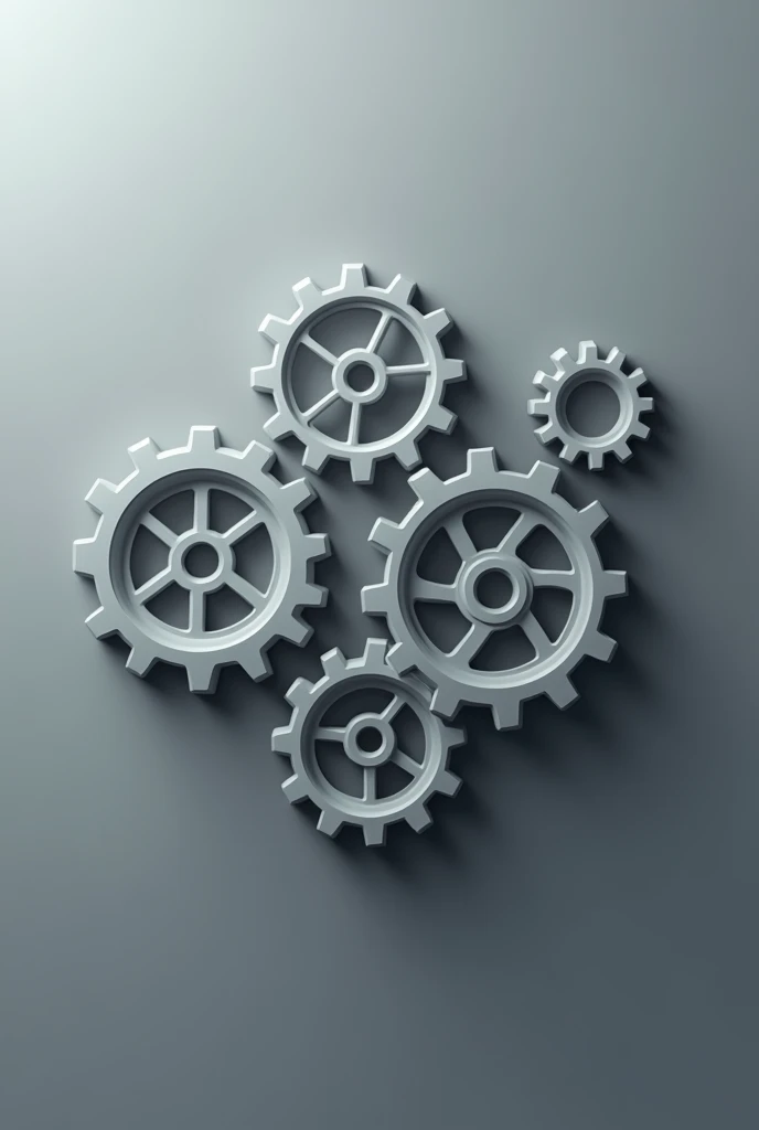 Create an image that represents operational processes, that includes gears and gray colors that is clean and professional, It is for a presentation template