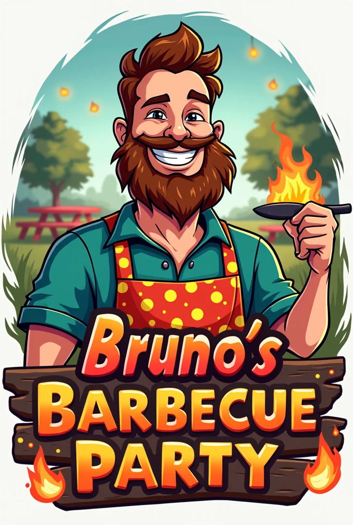 Create a logo for Bruno's barbecue party