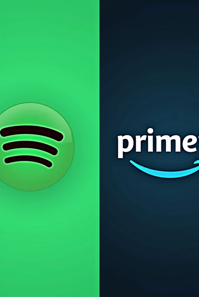 An image showing Spotify and Amazon Prime Video with their respective logos 