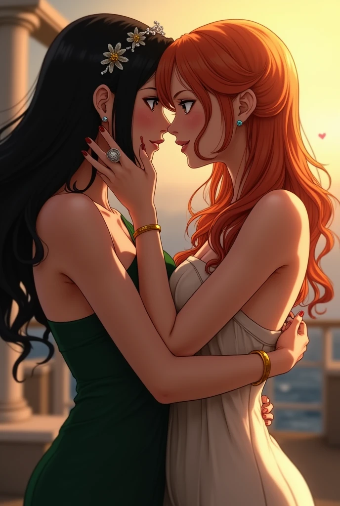 Nami kissing nico robin