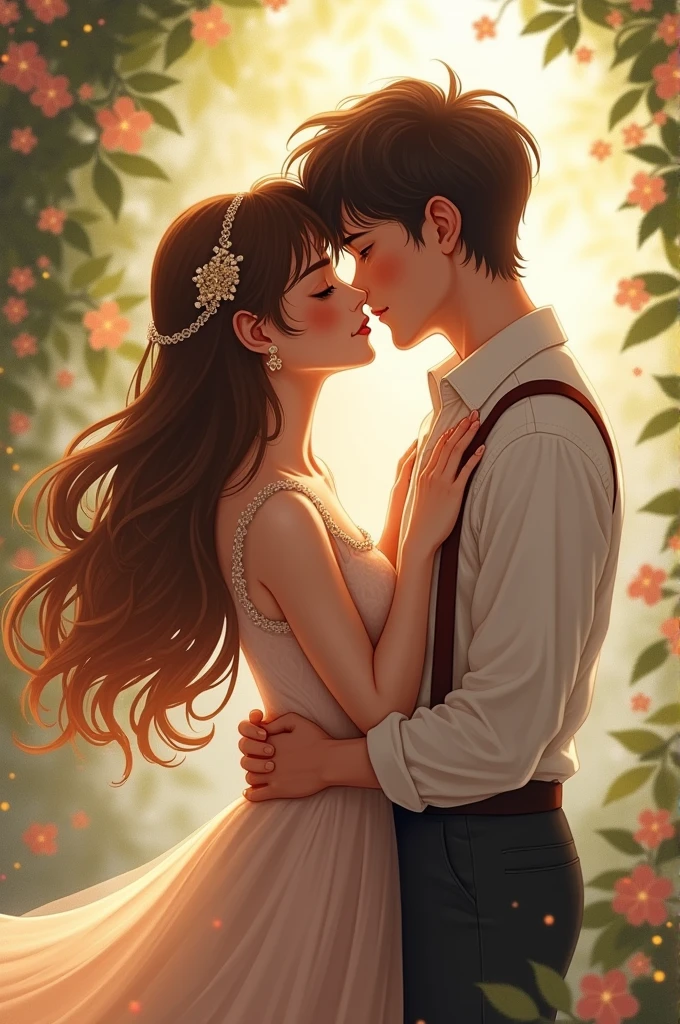 Love girl boy kiss 