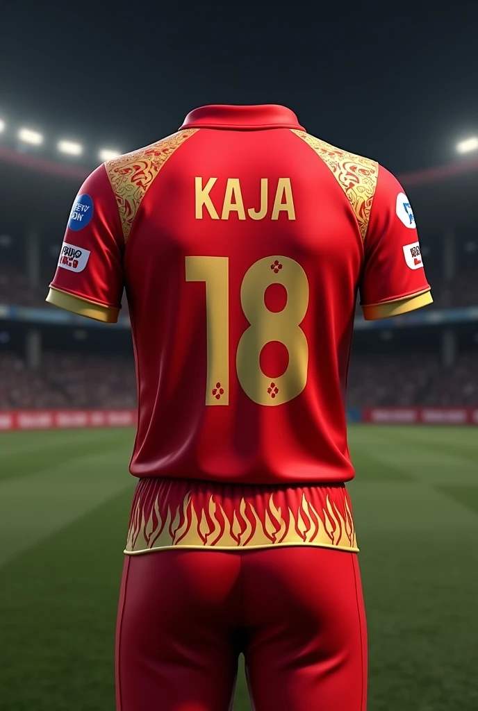 Create 2024 RCB jersey with name kaja in back side And number 18