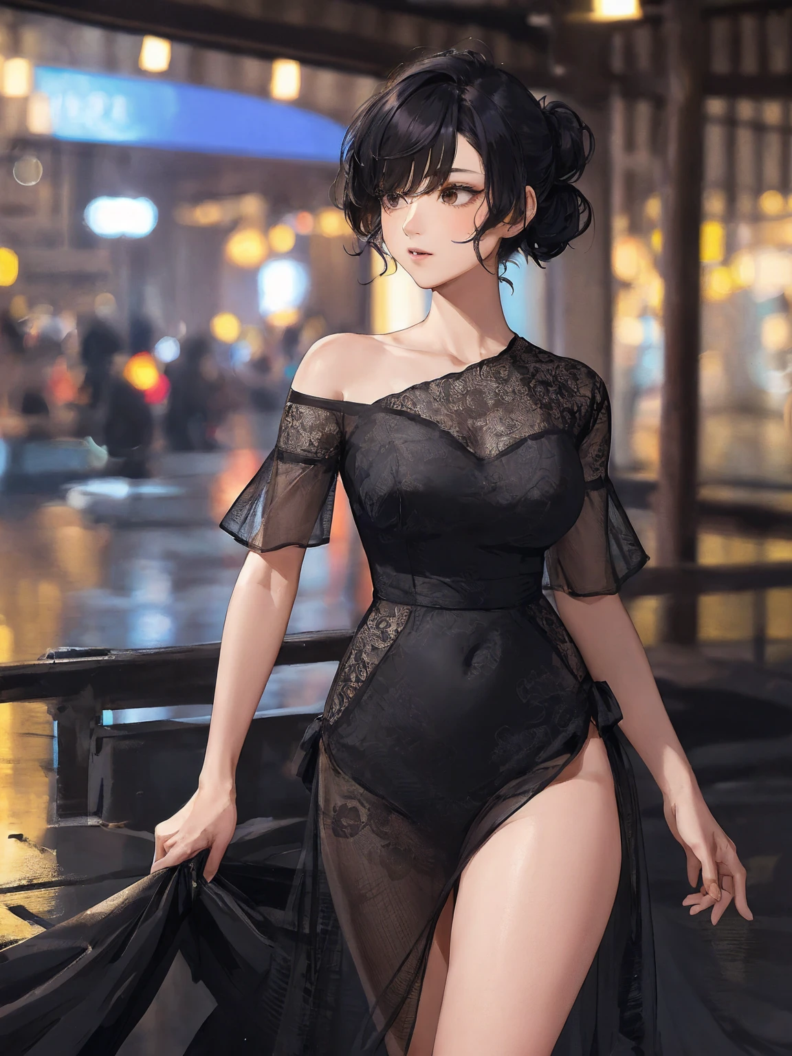 (masterpiece), (Highest quality), {girl|Lady}, Looking at the audience, {Day|night}, {indoor|Outdoor}, {Natural Wave Short Hair|Shaggy Cut|Long and bold side bangs|Curly Hair|Neat ponytail|Sophisticated pixie cut|Twisted high top knot|Voluminous updo|undercut}