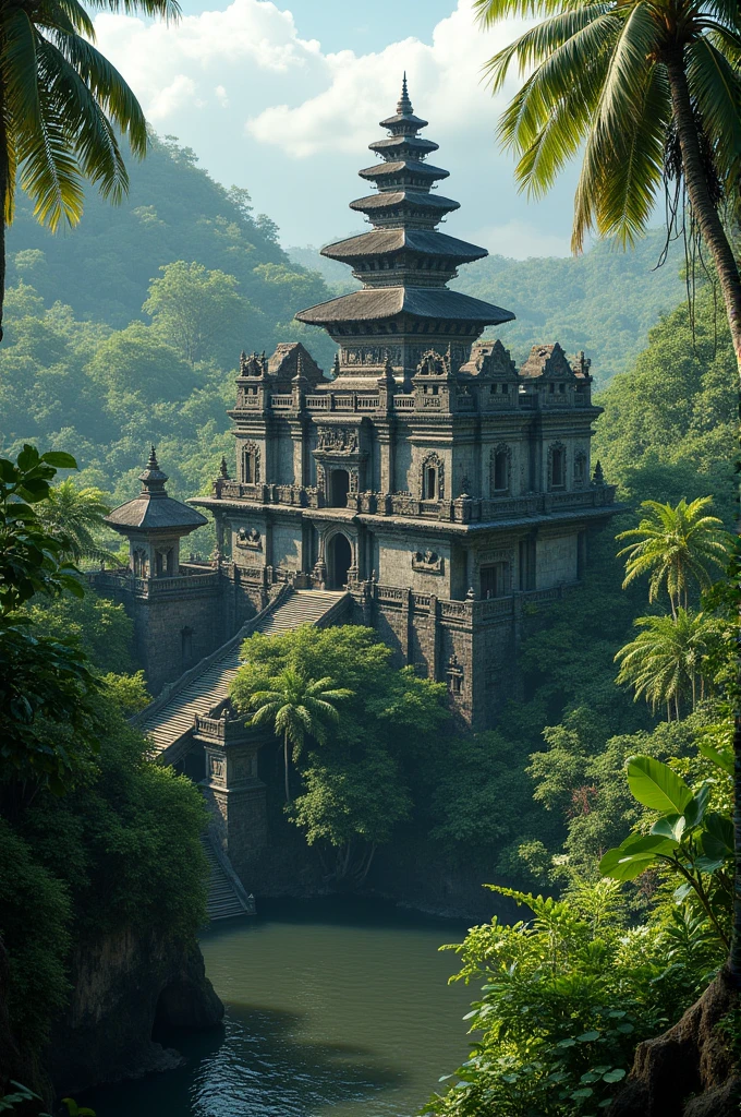 Bali architecture fort in the jungle