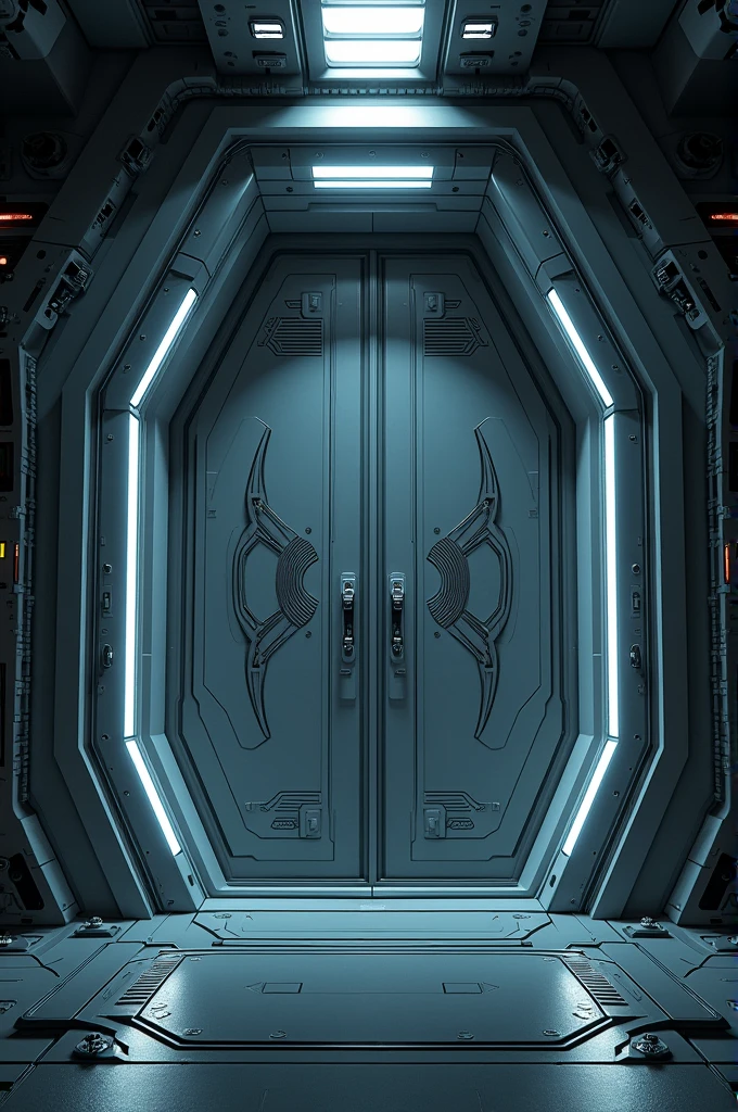 Spaceship internally, technological doors 2 doors