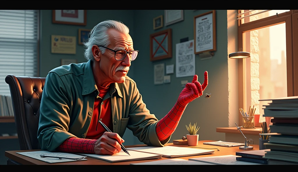 Accidental Creation: Spider-Man was created when Stan Lee was trying to come up with a unique superhero idea. He noticed a fly on the wall and thought, "What if a hero could stick to walls?"