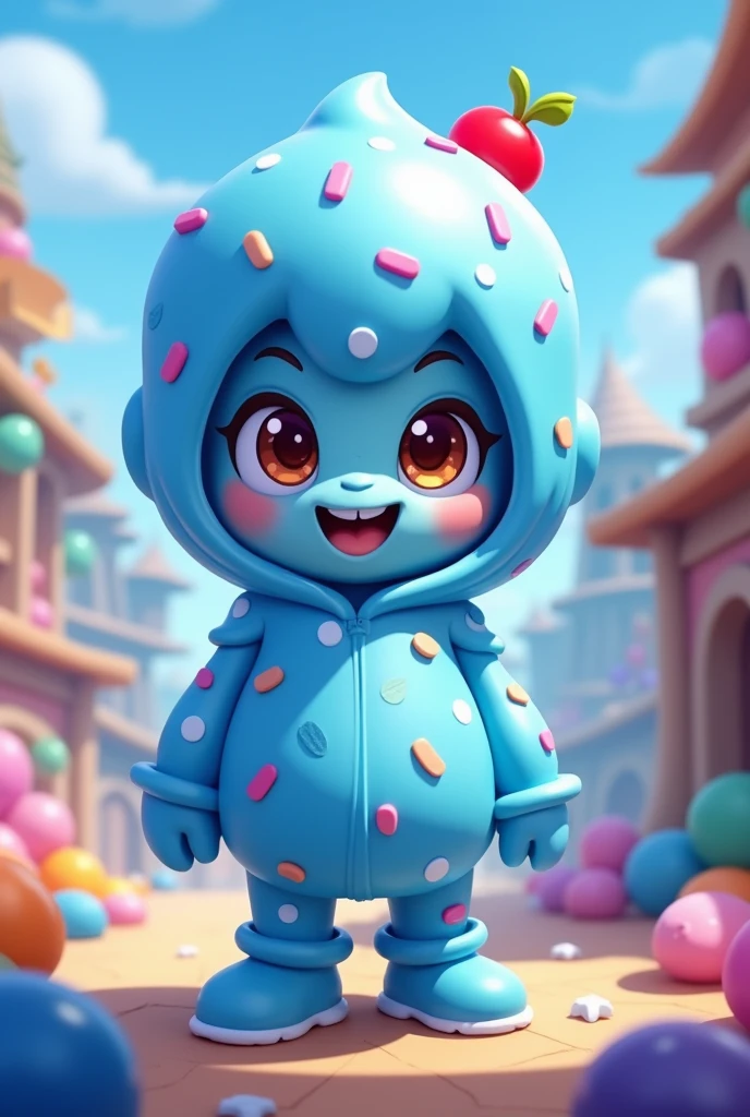 Brawl Stars character with blue ice cream costume