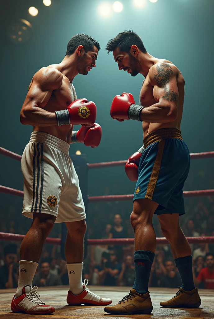 Cr7 boxing with dwarf messi