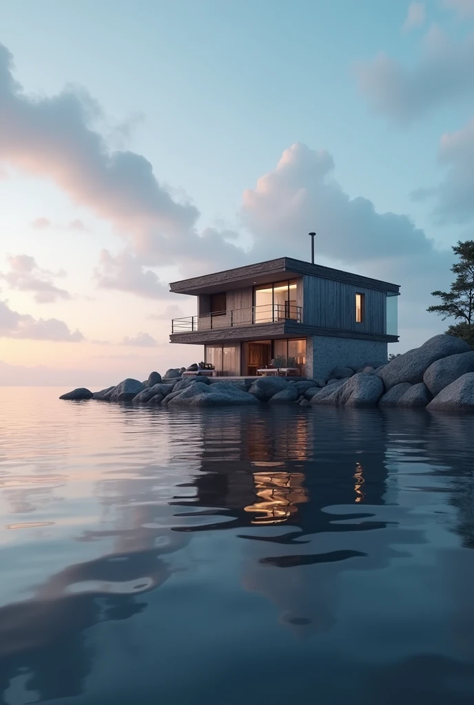 (photorealism: 1.2), realistic photo of stand along the sea in the evening