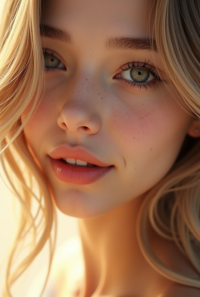 beautiful silky skin,middle smile,peerless beauty,exceptional sexy beauty,beautiful gentle and bright expression,sexy a refreshing look,perfect beautiful cute face is hidden by luster blonde silky hair,hair on beautiful face,very cute beautiful sexy young little woman, very perfect beautiful cute face,beautiful cute big clear eyes