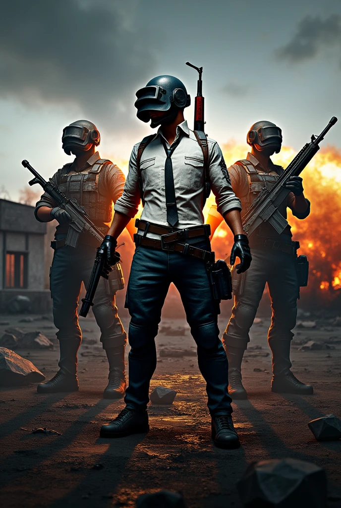 PUBG cracters gamer Logo
