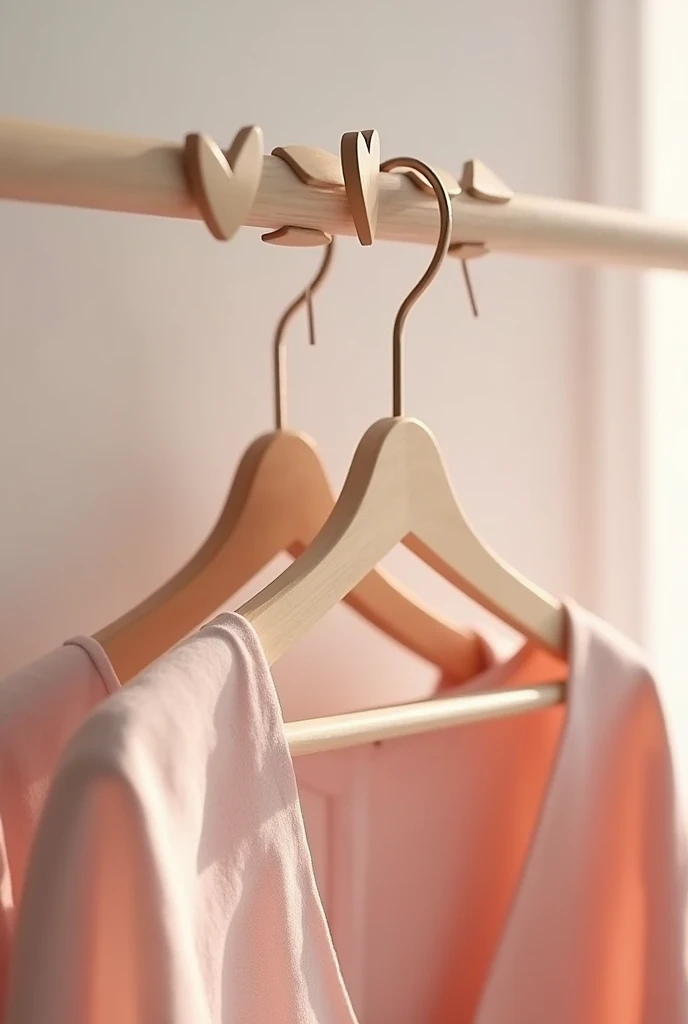 Heart shaped clothes hanger