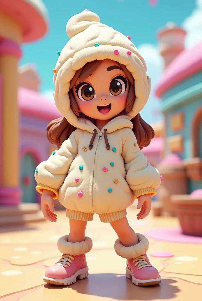 shelly from brawl stars with vanilla ice cream costume