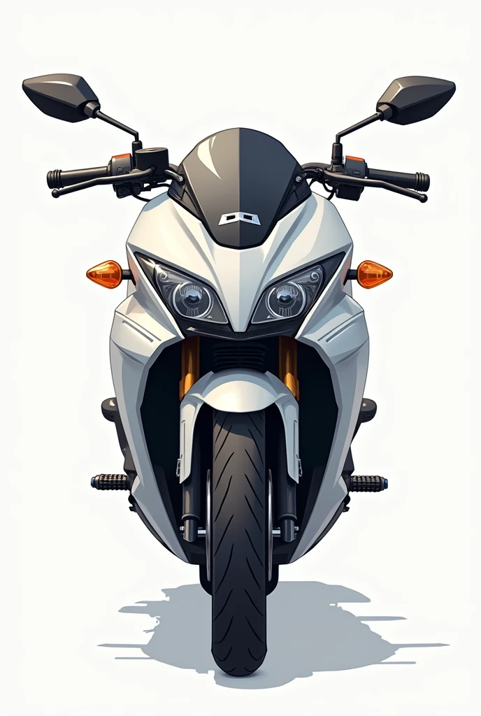 I want to create a clipart of a headlight visor, mudguard, side panels of a bike
