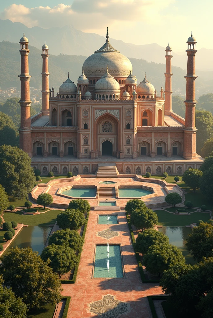 Draw an Indo-Islamic university big