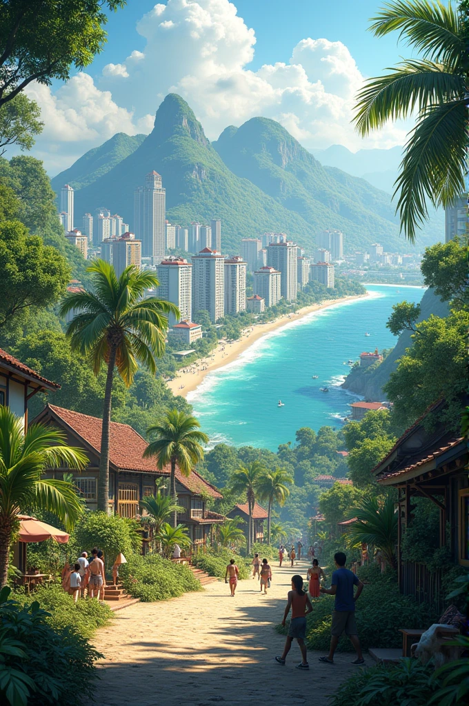 A country with a tropical climate, with a large population, with several rivers, beach and dog park