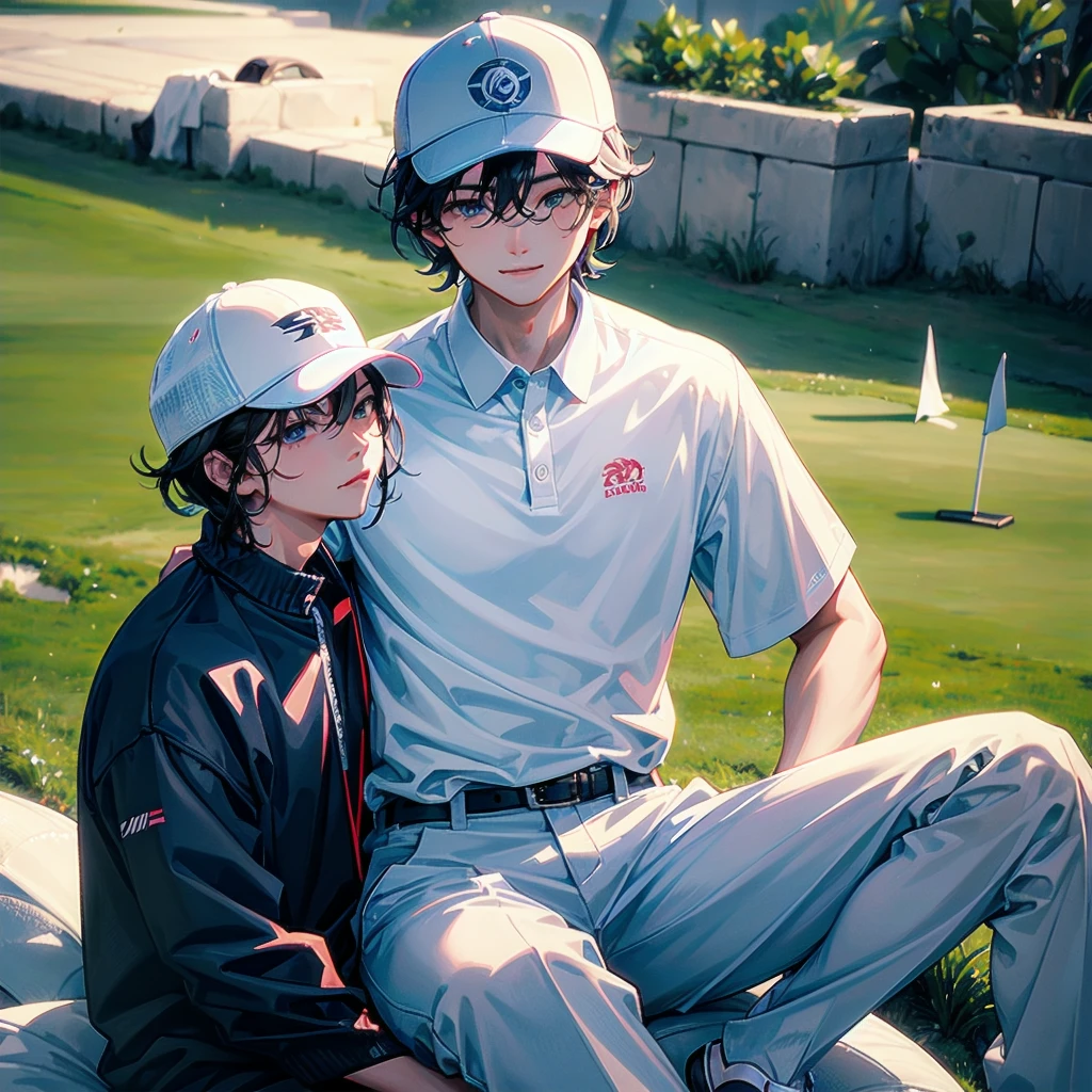 masterpiece, (Textured skin), Highest quality, (At the golf course ),(maleゴルフ選手),Wearing golf clothes Group photo smile professional golfファー4人
躍動感 Driver shot Indoor Golf male Real professional golf Dragon Shot Trophy