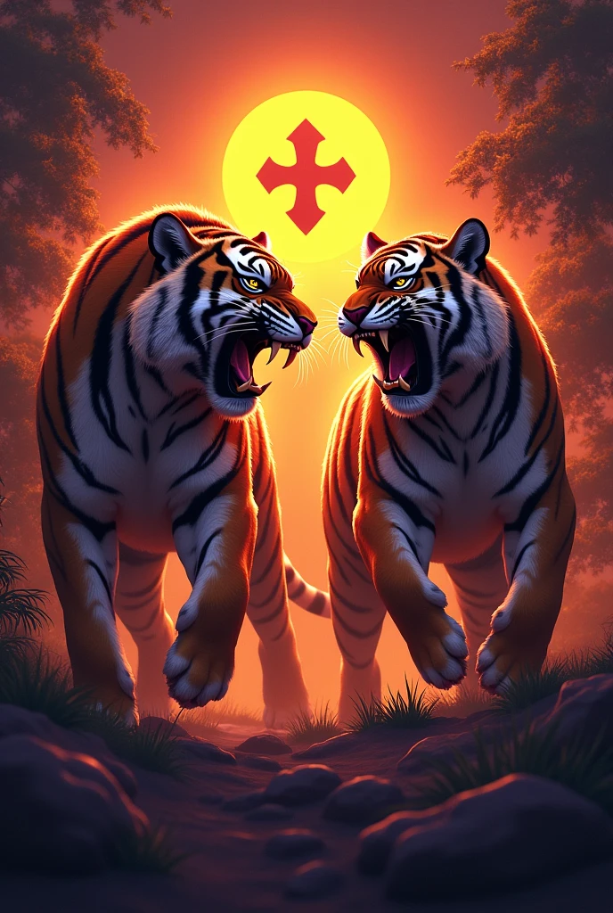 An image of tigers with bit mesra logo