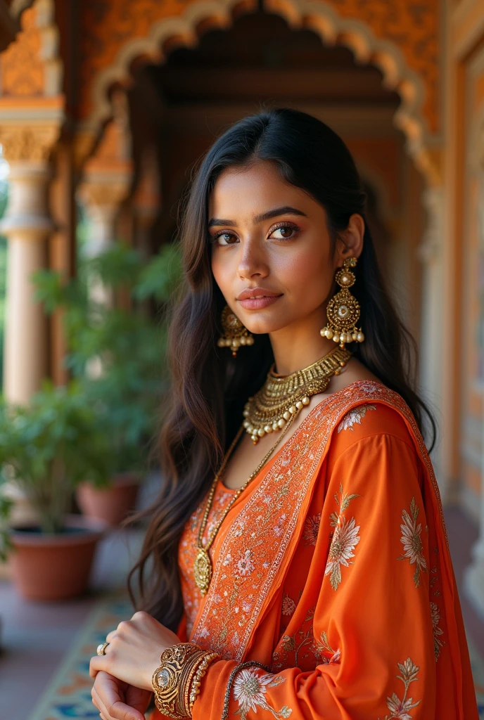 Beutiful girl in Indian culture 