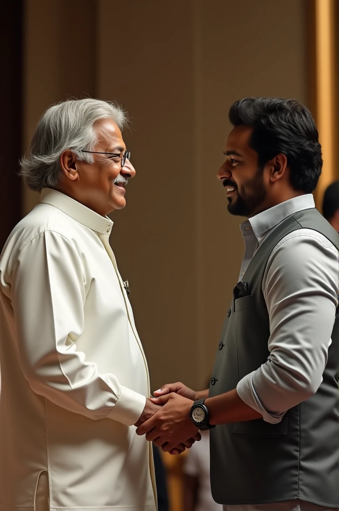 Abdul kalam hand shaking with actor suriya 