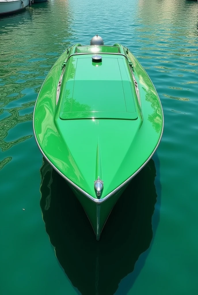painting boat Green gloss acrylic enamel