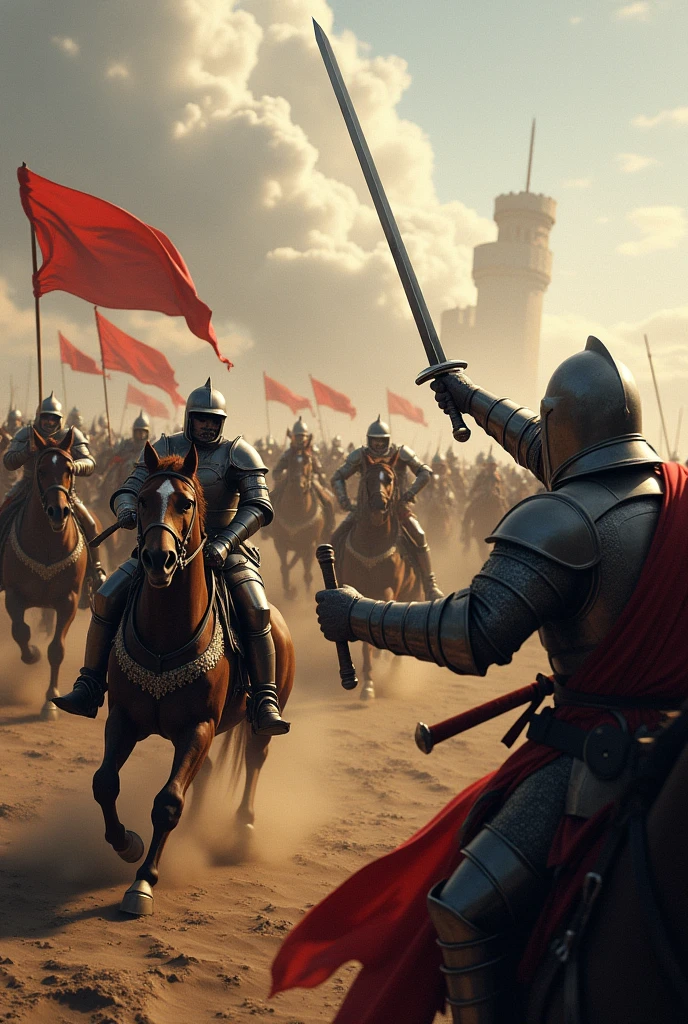 Medieval wars with horses and swords