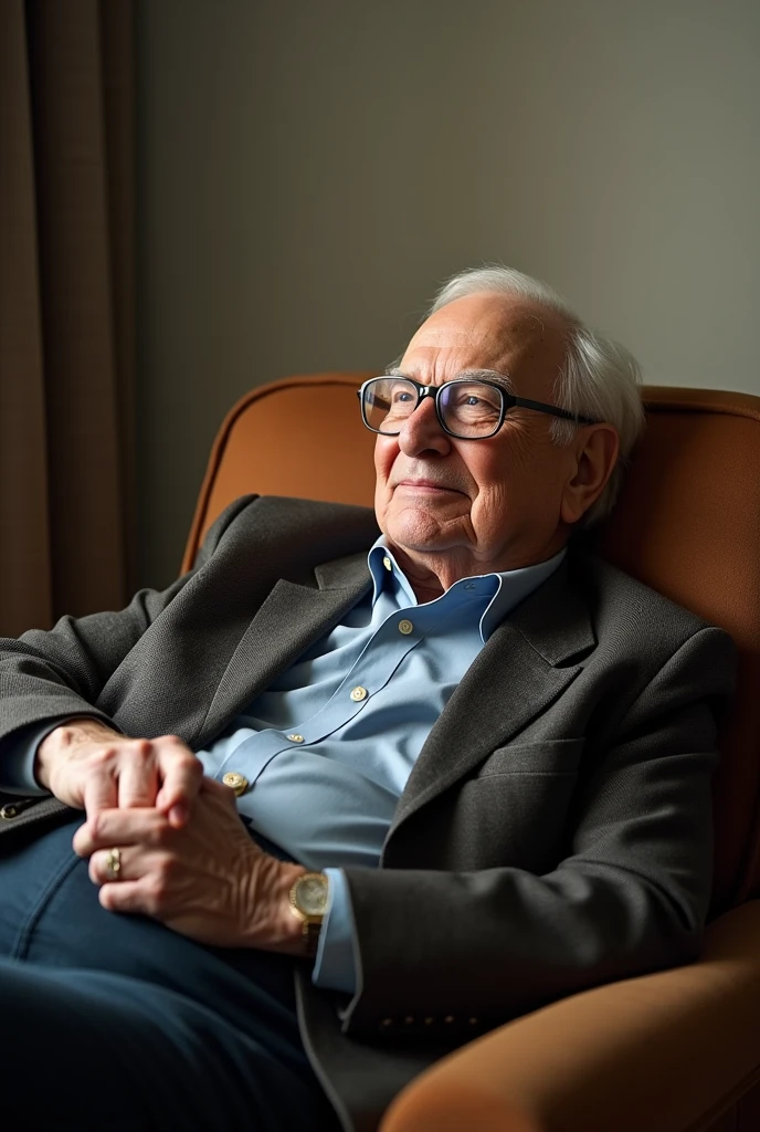 Photo lying down, warren buffett,