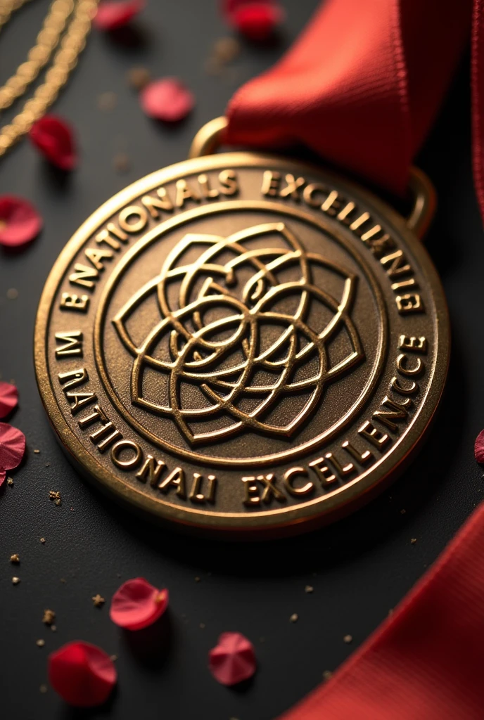 A professional award medal featuring the Advaita logo and the words “National Excellence” prominently displayed.