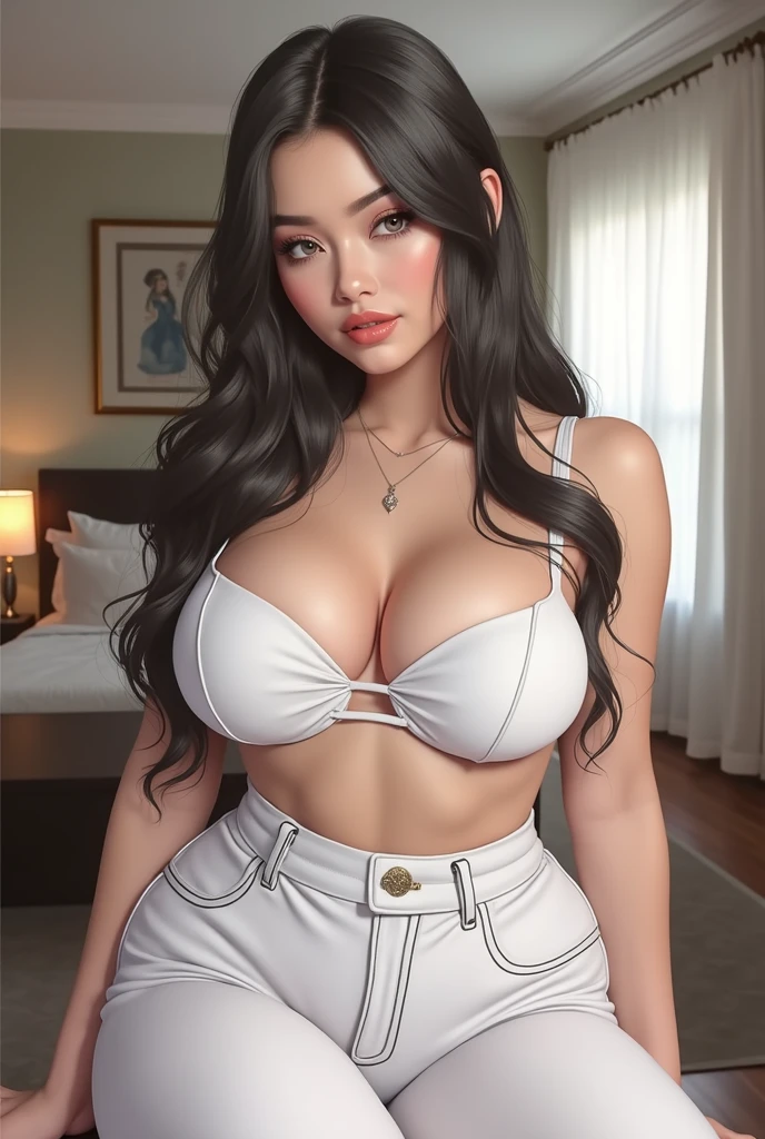 A beautiful Instagram model, (long black hair, wearing a beautiful outfit) , full body view, ((big boobs)), (hourglass figure), (white girl), detailed face, beautiful eyes, luscious lips, cinematic lighting, photorealistic, highres, 8k, (best quality:1.2), (realistic:1.37) , (full body view)