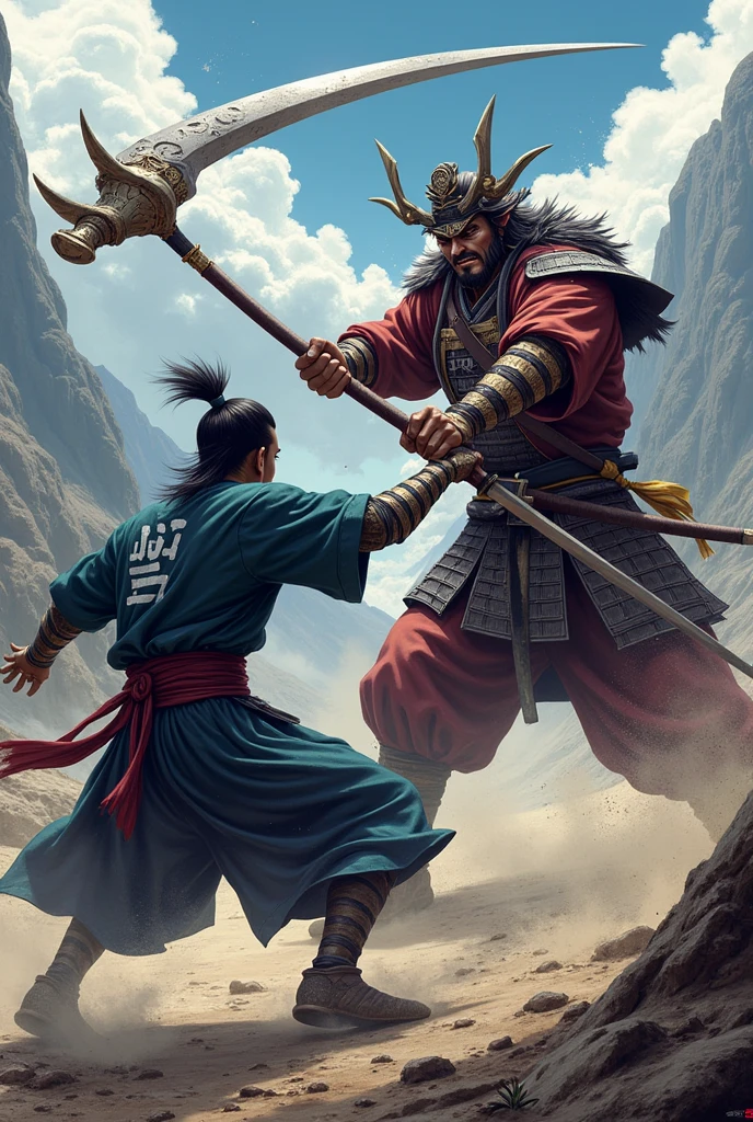 Benkei and Yoshitsune cross swords