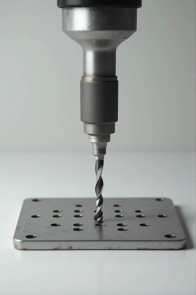 Create a drill by drilling holes in a blank plate